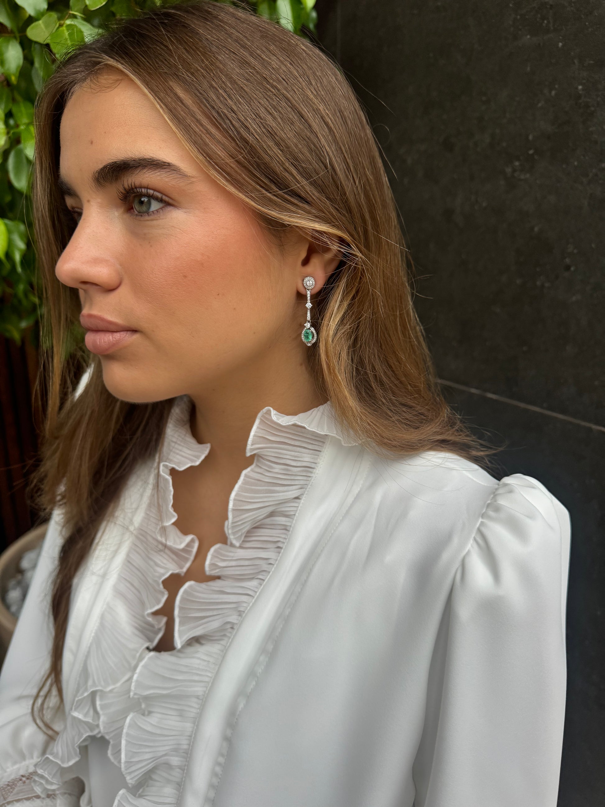 Pendientes Alcázar Esmeralda